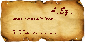 Abel Szalvátor névjegykártya